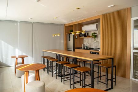 Studio à venda com 27m², 1 quarto e 1 vagaSalão gourmet