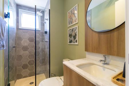 Apartamento à venda com 57m², 2 quartos e 1 vagaBanheiro da suíte