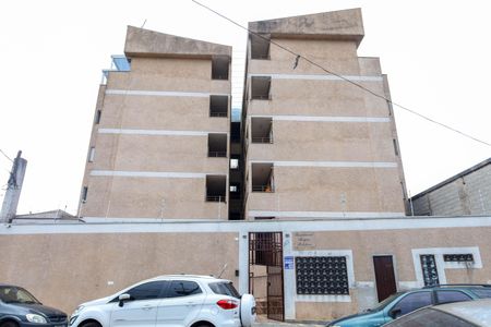 Apartamento para alugar com 42m², 2 quartos e sem vaga Fachada do condomínio - Placa instalada na fachada do condomínio