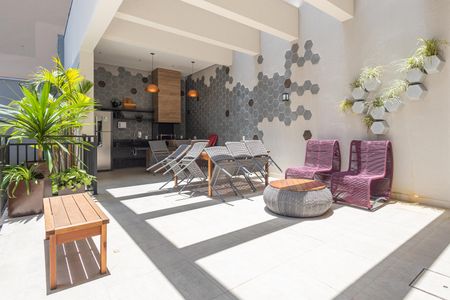 Studio para alugar com 25m², 1 quarto e sem vagaChurrasqueira