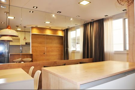 Apartamento para alugar com 44m², 2 quartos e 1 vagaDetalhe - Cozinha Americana