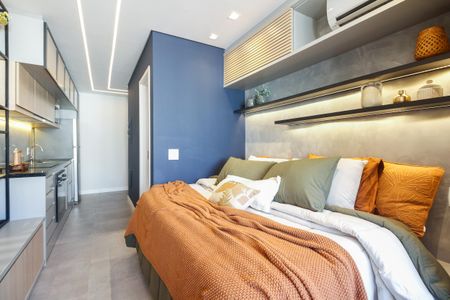 Studio para alugar com 25m², 1 quarto e sem vaga Studio para alugar com 25m², 1 quarto e sem vagaStudio - Sala e Quarto