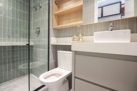 Studio para alugar com 25m², 1 quarto e sem vaga Studio para alugar com 25m², 1 quarto e sem vagaBanheiro