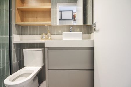 Studio para alugar com 25m², 1 quarto e sem vaga Studio para alugar com 25m², 1 quarto e sem vagaBanheiro