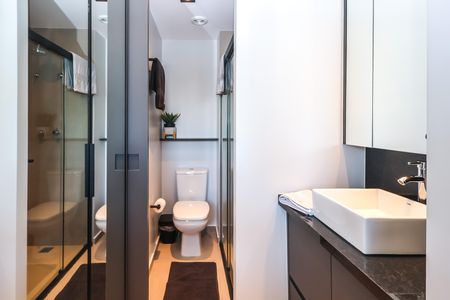 Studio para alugar com 25m², 1 quarto e sem vaga Studio para alugar com 25m², 1 quarto e sem vagaBanheiro