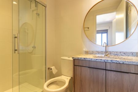 Apartamento para alugar com 27m², 1 quarto e sem vaga Apartamento para alugar com 27m², 1 quarto e sem vagaBanheiro da Suíte