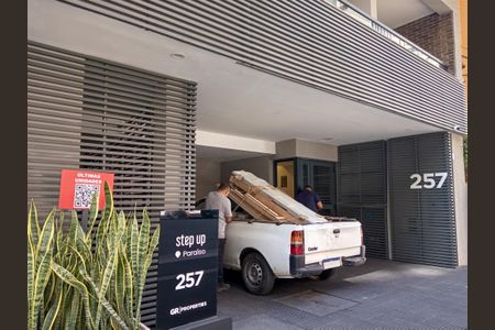 Studio para alugar com 26m², 1 quarto e sem vaga Studio para alugar com 26m², 1 quarto e sem vagaFachada