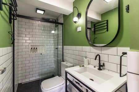 Studio para alugar com 37m², 1 quarto e sem vaga Studio para alugar com 37m², 1 quarto e sem vagaBanheiro