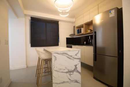 Apartamento à venda com 90m², 1 quarto e 1 vagaCozinha americana