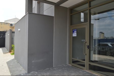 Studio para alugar com 32m², 1 quarto e sem vagaFachada + Plaquinha