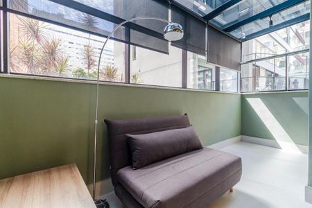 Studio para alugar com 27m², 1 quarto e sem vagaVaranda