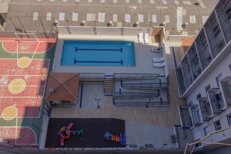 Studio para alugar com 28m², 1 quarto e sem vagaVista da piscina, da quadra esportiva e playground