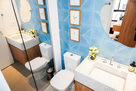 Apartamento à venda com 58m², 1 quarto e 1 vagaBanheiro