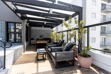 Apartamento à venda com 34m², 1 quarto e sem vagaVaranda gourmet