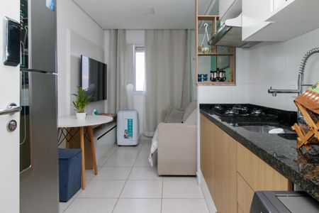 Studio à venda com 28m², 1 quarto e sem vagaCozinha e Área de Serviço