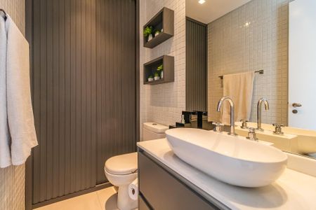 Apartamento à venda com 134m², 3 quartos e 2 vagas Apartamento à venda com 134m², 3 quartos e 2 vagasBanheiro da Suíte 1