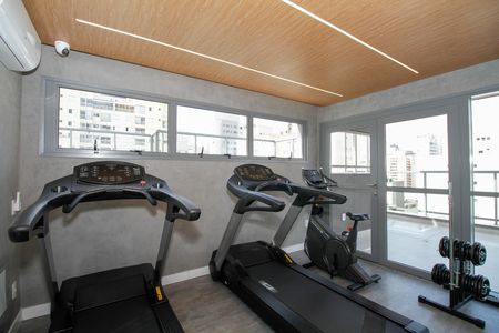 Studio para alugar com 31m², 1 quarto e 1 vaga Studio para alugar com 31m², 1 quarto e 1 vagaÁrea Comum - Academia