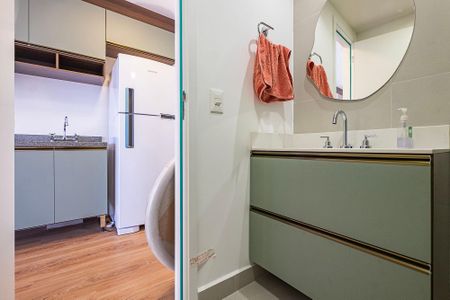 Studio para alugar com 24m², 1 quarto e sem vaga Studio para alugar com 24m², 1 quarto e sem vagaBanheiro