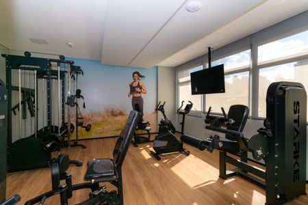 Apartamento para alugar com 31m², 1 quarto e sem vaga Apartamento para alugar com 31m², 1 quarto e sem vagaÁrea comum - Academia