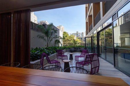 Studio para alugar com 28m², 1 quarto e sem vaga Studio para alugar com 28m², 1 quarto e sem vagaÁrea comum - Churrasqueira