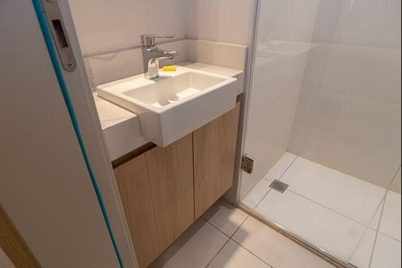 Studio para alugar com 24m², 1 quarto e sem vaga Studio para alugar com 24m², 1 quarto e sem vagaBanheiro