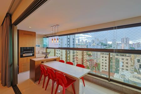 Varanda da Sala de apartamento à venda com 4 quartos, 163m² em São Pedro, Belo Horizonte