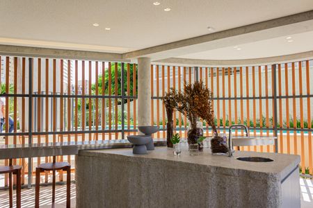 Studio à venda com 29m², 1 quarto e sem vagaÁrea gourmet