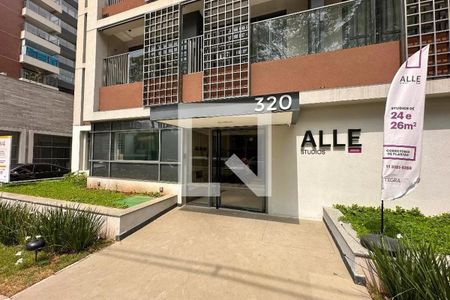 Studio para alugar com 24m², 1 quarto e sem vagaFachada e portaria