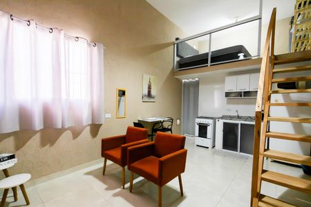 Studio para alugar com 25m², 1 quarto e sem vaga Studio para alugar com 25m², 1 quarto e sem vagaSala