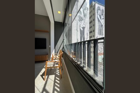 Studio à venda com 34m², 1 quarto e sem vagaVaranda