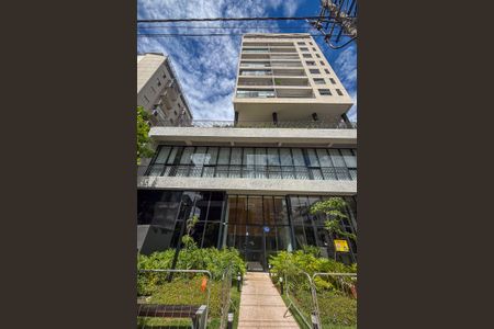 Studio à venda com 32m², 1 quarto e 1 vagafachada do predio