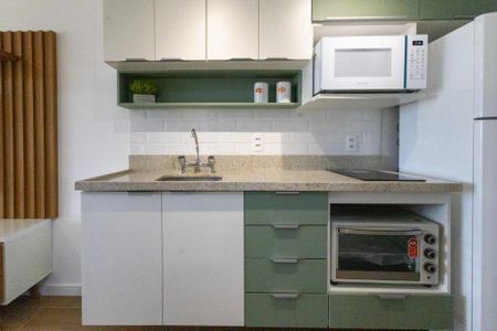 Studio para alugar com 33m², 1 quarto e sem vagaCozinha americana