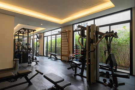 Apartamento para alugar com 38m², 1 quarto e 1 vaga Apartamento para alugar com 38m², 1 quarto e 1 vagaÁrea comum - Academia