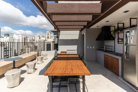 Studio para alugar com 32m², 1 quarto e sem vagaChurrasqueira