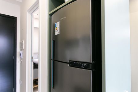 Studio para alugar com 30m², 1 quarto e sem vaga Studio para alugar com 30m², 1 quarto e sem vagaCozinha - Geladeira