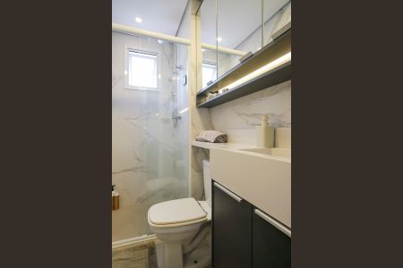 Apartamento à venda com 58m², 2 quartos e 2 vagasBanheiro da suíte