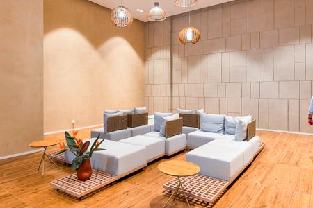 Studio à venda com 26m², 1 quarto e sem vagaHall social