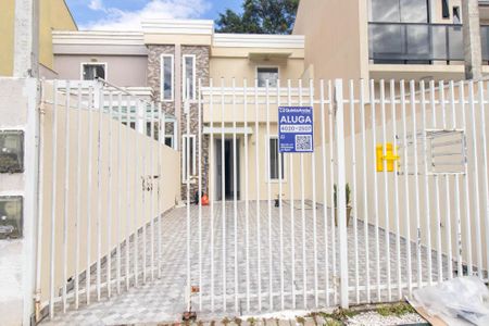 Casa para alugar com 62m², 3 quartos e 2 vagas Casa para alugar com 62m², 3 quartos e 2 vagasFachada e placa