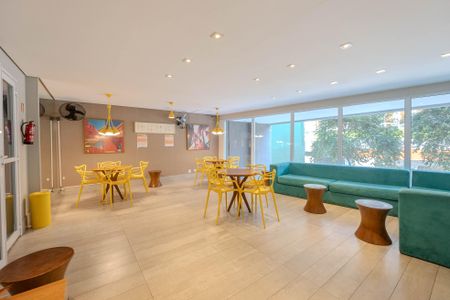 Studio para alugar com 27m², 1 quarto e sem vaga Studio para alugar com 27m², 1 quarto e sem vagaÁrea comum - Salão de festas