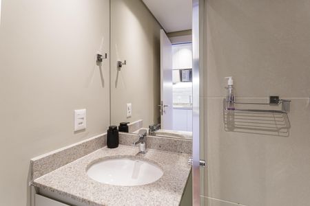 Banheiro de kitnet/studio à venda com 1 quarto, 26m² em Planalto Paulista, São Paulo