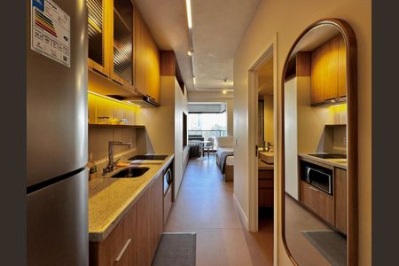 Studio para alugar com 26m², 1 quarto e sem vaga Studio para alugar com 26m², 1 quarto e sem vagaCozinha