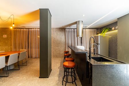 Studio para alugar com 28m², 1 quarto e sem vaga Studio para alugar com 28m², 1 quarto e sem vagaÁrea comum - Espaço Gourmet
