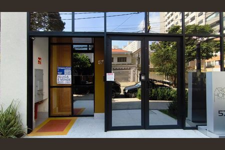 Studio para alugar com 22m², 1 quarto e sem vaga Studio para alugar com 22m², 1 quarto e sem vagaFachada+ Plaquinha