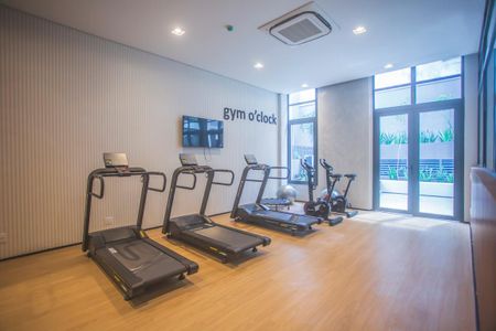 Studio para alugar com 27m², 1 quarto e sem vaga Studio para alugar com 27m², 1 quarto e sem vagaÁrea comum - Academia