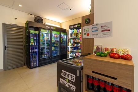 Studio para alugar com 27m², 1 quarto e sem vaga Studio para alugar com 27m², 1 quarto e sem vagaÁrea comum - Mercadinho