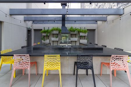 Studio para alugar com 27m², 1 quarto e sem vaga Studio para alugar com 27m², 1 quarto e sem vagaÁrea comum - Churrasqueira