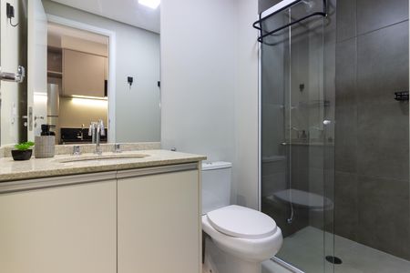 Studio para alugar com 27m², 1 quarto e sem vaga Studio para alugar com 27m², 1 quarto e sem vagaBanheiro