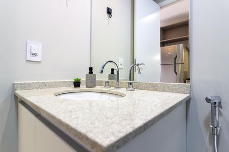 Studio para alugar com 27m², 1 quarto e sem vaga Studio para alugar com 27m², 1 quarto e sem vagaBanheiro