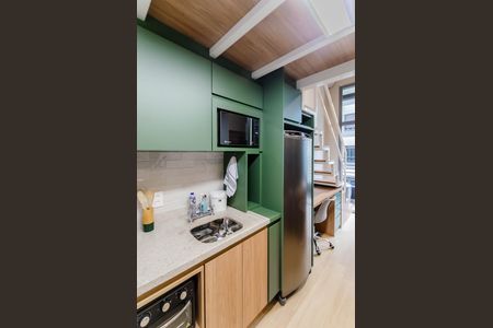 Studio para alugar com 31m², 1 quarto e sem vaga Studio para alugar com 31m², 1 quarto e sem vagaCozinha