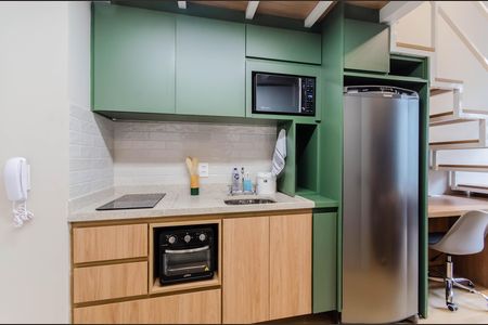 Studio para alugar com 31m², 1 quarto e sem vaga Studio para alugar com 31m², 1 quarto e sem vagaCozinha